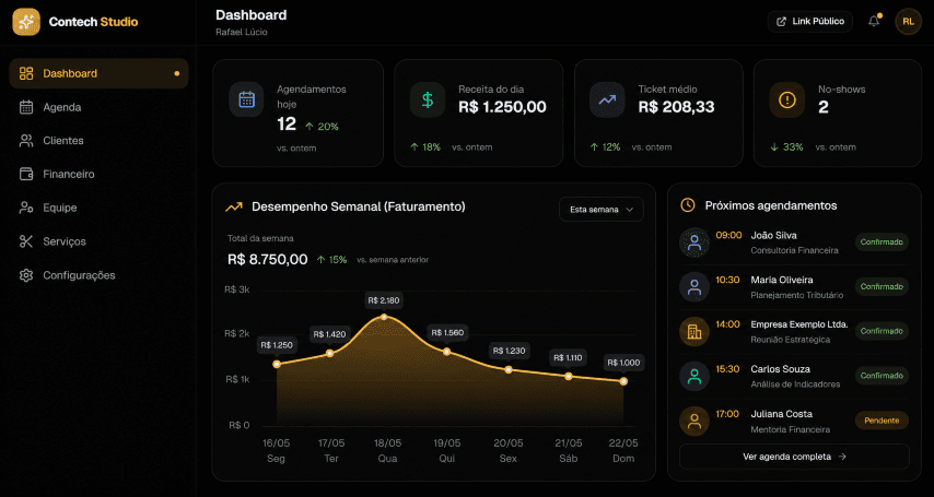 Contech Studio Dashboard Preview